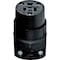 Leviton Leviton Commercial Rubber Ground/Straight Blade Connector 5-15R 18-12 AWG 2 Pole 3 Wire 515CR-000 - alternate 1